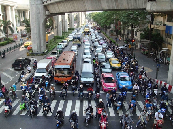 het verkeer in bangkok