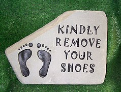 kindly remove your shoes